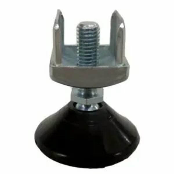 Premium Nylon Leveling Foot with Steel Insert, M8 x 1.25 Thread with Jam Nut, Eztube, Mfr#: 100-338